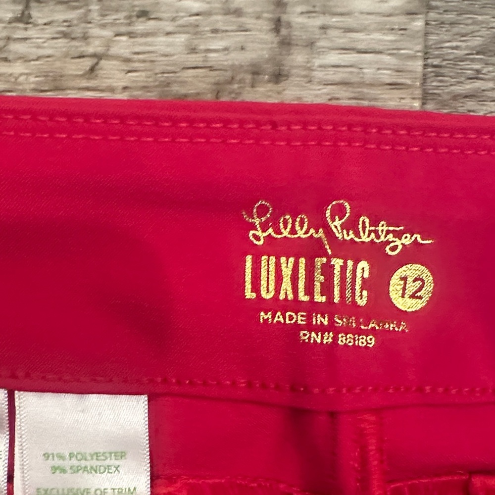 Lilly Pulitzer Women's Size 12 Vibrant Pink Luxletic Trousers - Picture 4 of 9